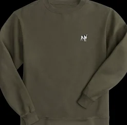 Big Dogs Medium-French Terry Fleece Embroidered Crew